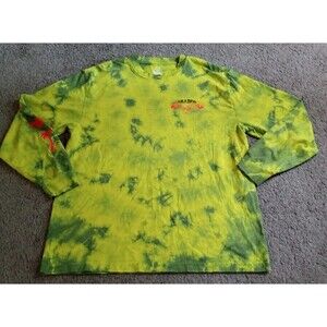 VTG TOM & JERRY MEN'S TIE DYE GRAPHIC LONG SLEEVE T-SHIRT-SIZE XL 90s Y2K